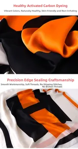 Detail of silk scarf showing active charcoal dyeing and precision hem stitching quality