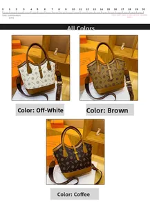 Vue détaillée des sacs cabas vintage en options de couleur blanc cassé, marron et café