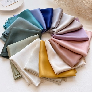 Elegant multi-color pure silk square scarves set with satin luster and fine stitching