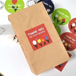 90pcs colorful tulip thank you sealing stickers for gift packaging and scrapbooks