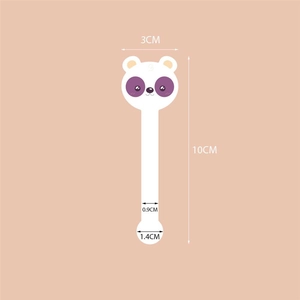 Cartoon panda silicone cable organizer ties for cable management and gift sealing