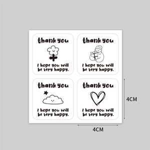 Pack of square weather stickers featuring cute hand-drawn illustrations and English greetings