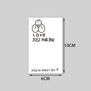Minimalist bear greeting card with LOVE JUST FOR YOU text in 10CM x 6CM size