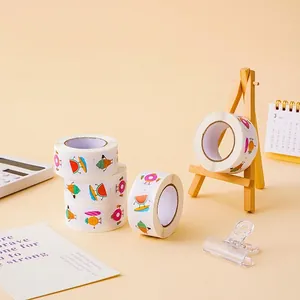 Autocollants de récompense mignons pour enseignants avec fruits et desserts en 5 rouleaux