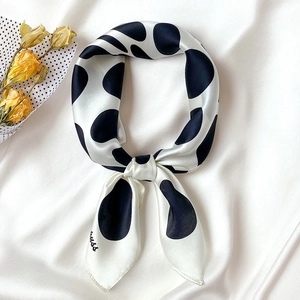 Polka Dot Mulberry Satin Square Scarf Elegant Small Neck Head Tie Fashion Accessories For Women Office Daily Wear