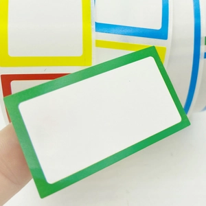 Colorful border adhesive label rolls for jars and office classification marking