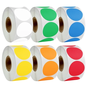 Round Color Coding Dot Labels Stickers Coated Paper Self Adhesive Organizing Classification Identification Office Home School