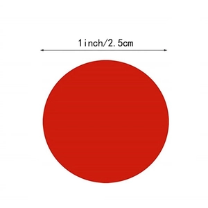 1 inch red circle dot color code label sticker for office stationery and coding