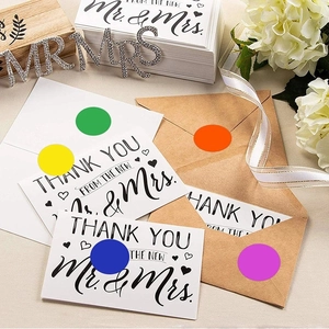 Colorful round self-adhesive dot stickers for gift sealing and office stationery sets