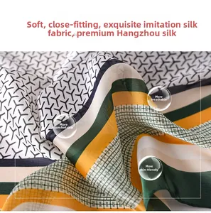 Macro detail showing the breathable, lightweight silk-like fabric with vibrant green patterns