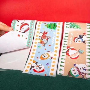 Christmas border stickers featuring Santa, snowman, and reindeer for classroom decoration