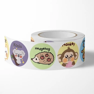 Rouleau de 500 autocollants de récompense animaux mignons pour enfants et enseignants