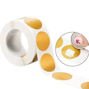 Autocollants À Gratter En Rouleau Étiquettes Métalliques Rondes Pour Cartes Cadeaux DIY Jeux Fêtes