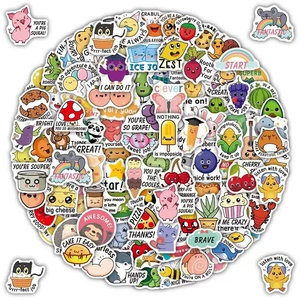 Autocollants en PVC Cartoon Animaux Fruits Imperméable Décalcomanies Pour Ordinateur Bagage Skateboard Scrapbooking Enfants Décor