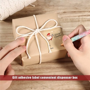 Christmas gift tags with Santa Claus and Kraft paper labels for holiday gift boxes