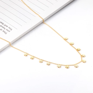 Stainless Steel Necklace For Women With Multi Daisy Tree Of Life Star Clover Pendants Minimalist INS Style Jewelry Gift