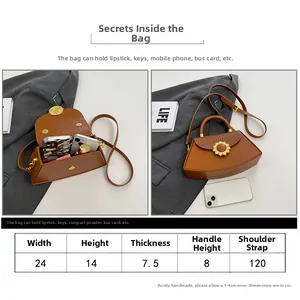 Größentabelle für braune Tasche mit Krokodilmuster, Maßen und Innenraumkapazität