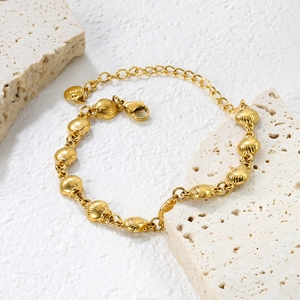 18k gold plated starfish shell bracelet for summer beach jewelry style with adjustable chain