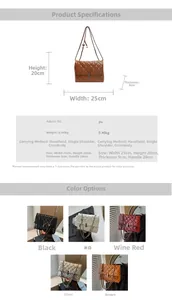 Dimensions du sac matelassé et cinq coloris disponibles dont argent et bordeaux