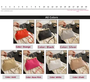 Detailed grid view showing seven colors of the 20cm woven doctor bag with metal handles