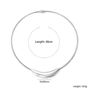 Ras de cou serpent plaqué or 18k en acier inoxydable poli avec dimensions de 40cm