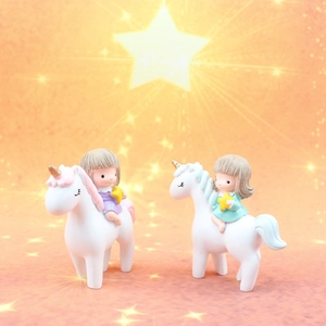Cute unicorn princess miniatures for cake decoration and car interior dashboard ornaments