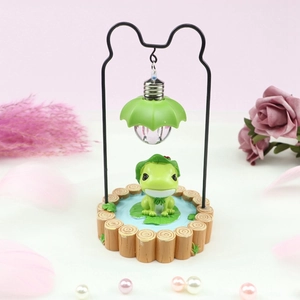 Creative cartoon frog night light and money box on a lily pad for home decor