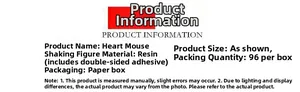 Fiche technique détaillée pour décoration de voiture souris en résine avec dimensions