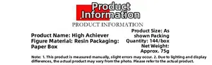 Specifications of the creative resin doll topper showing material and weight details