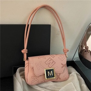 Fashion Printed Crossbody Bag PU Leather Metal M Buckle Magnet Closure Niche Designer Shoulder Bag For Women