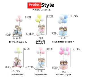 Tableau des tailles pour figurines de gâteau princesse et prince en résine