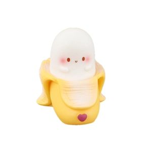 Cute banana silicone night light with warm heart design for kids bedroom decor