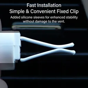 Car aromatherapy vent clip with silicone sleeve for stable and scratch-free installation