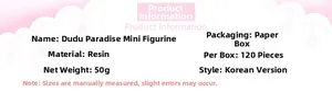Detailed product specifications for cute vinyl animal cake topper in Korean style