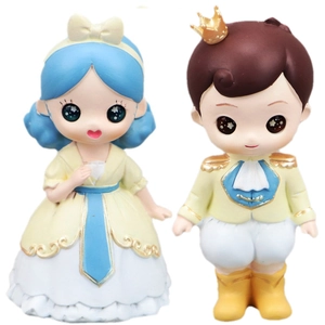 Nordic prince and princess doll figurines for home decor and girl's room gift