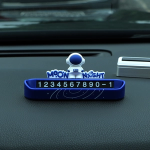 Astronaut Auto Parkkarte mit Moon Night Thema und 11-stelligem Telefonnummern-Kartenschlitz