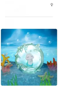 Macro shot of Sea Elves night light with translucent shell and soft warm glow