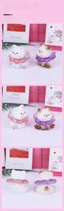 Lot de figurines de chat mignon avec colliers colorés pour décoration de bureau