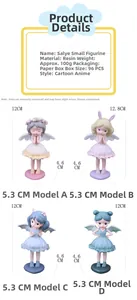 Spécifications détaillées de taille et matériau pour figurines de fille en résine