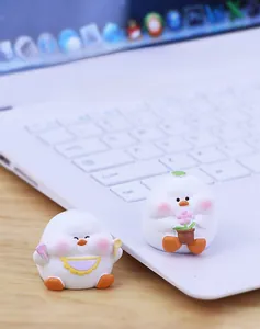 Miniature cute resin ducks tabletop decoration for desk and car interior styling