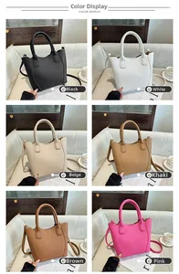 Plusieurs coloris de sacs seaux en cuir grainé : noir, blanc, beige, marron et rose