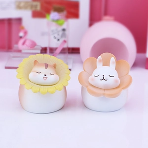 Veilleuse mignonne en forme d'œuf avec écureuil et lapin pour décor de chambre