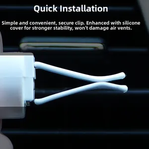 Détail du clip de ventilation de voiture avec protection silicone pour fixation sûre