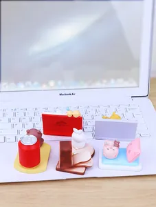 Cute miniature resin animal figurines and creative decor set for office desk decoration