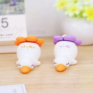 Figurines de canards mignons en résine pour bureau avec des expressions apaisantes