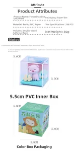 Detail view of forest animal desktop ornament with resin pig figure and PVC display box