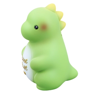 Niedliche grüne Silikon Dinosaurier Spardose und Nachtlicht mit Sweet Dream Schriftzug