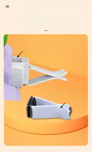 Detail of cartoon car aroma clip with soft silicone cover to protect air vents