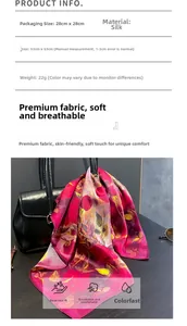 Détail d'un foulard en soie à fleurs rouges noué sur un sac à main en cuir noir élégant