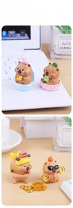 Miniatur-Wasserschwein-Figuren aus Harz in Bad- und Büro-Szenen für süße Schreibtisch-Deko